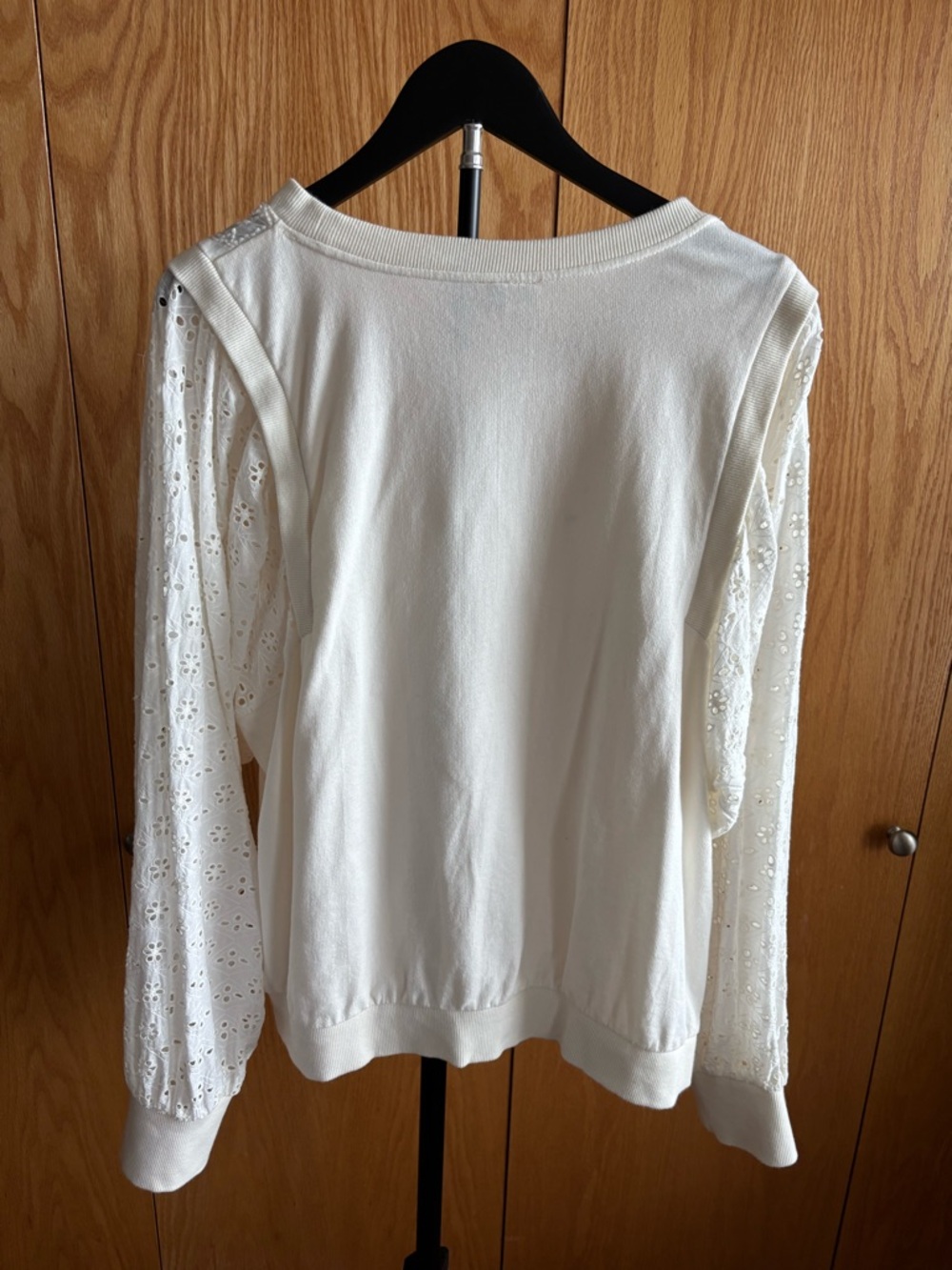 Pilcro Anthropologie Eyelet Lace Long-Sleeve Top - Picture 7 of 7